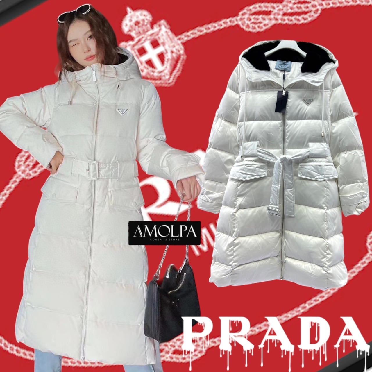 LONG JACKET WITH BELT งานแบรนด์ ช่วงฮู๊ดด้านใน แต่งด้วยงานขนมิ้งหนานุ่มแน่น มาพร้อมเข็มขัด งานผ้าอย่างดี เหมือนช๊อปเด๊ะ : สินค้าคุณภาพ (พร้อมส่ง)