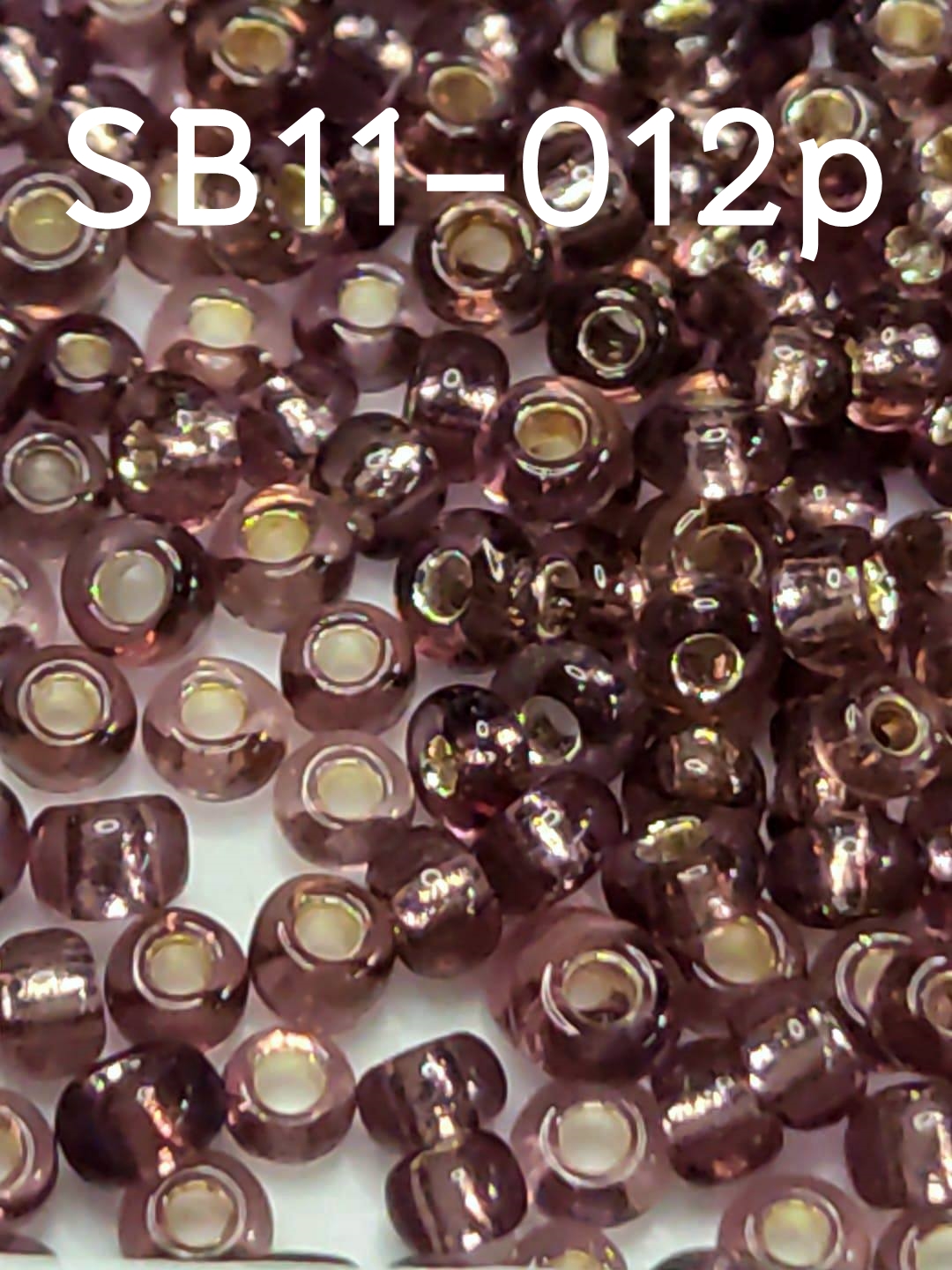 SB11-012p ซีดบีดไซส์เล็ก 2 มิล. สีน้ำตาลอมม่วงแกนเงิน (20 กรัม)