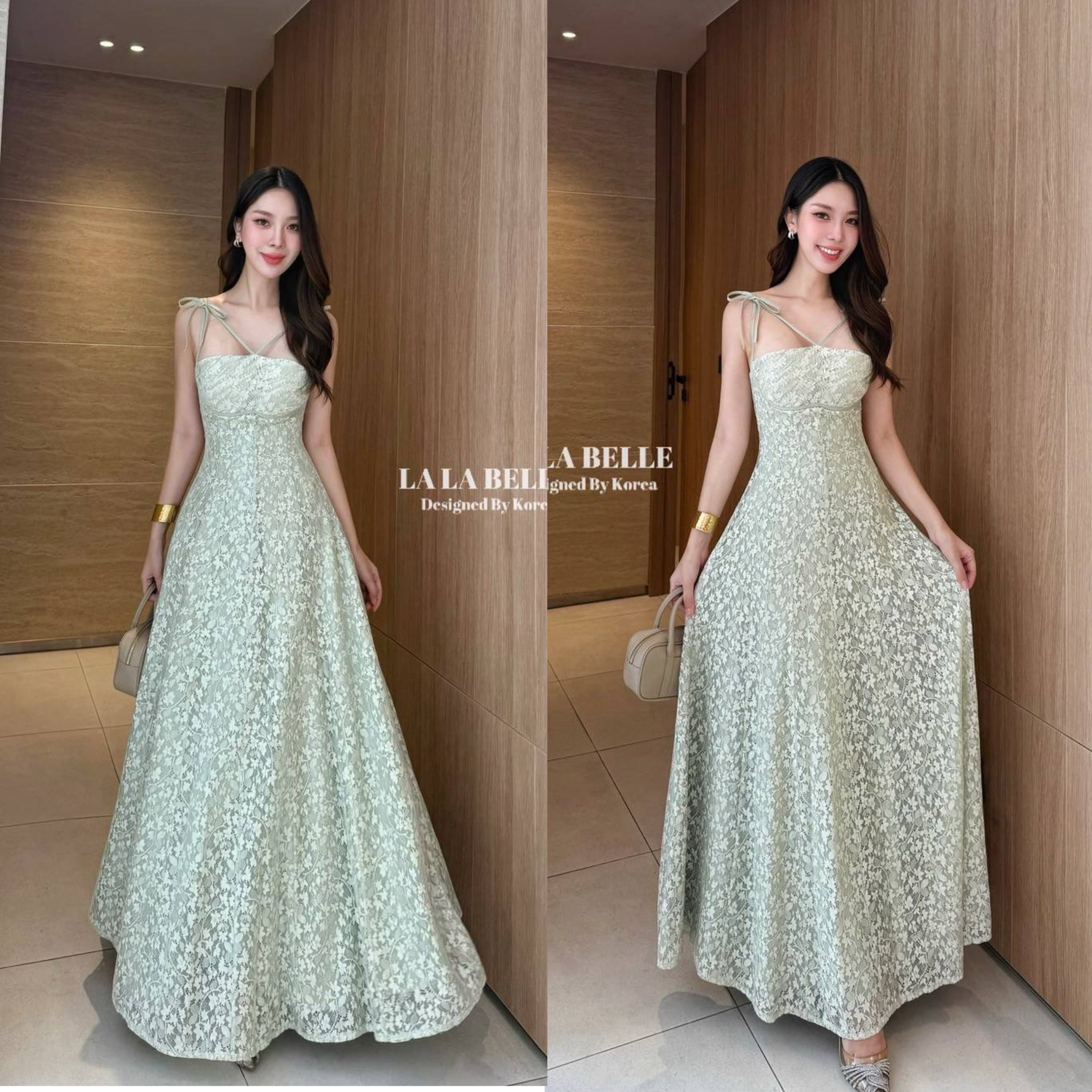 แม็กซี่เดรสลูกไม้ลายดอกไม้เล็กๆทั้งชุดทรงสายเดี่ยวปรับสายได้ช่วงด้านหน้ามีสายไขว้ผูกโบว์2ข้างช่วงก่อนถึงไหล่เอวเข้ารูปเข้าทรงเย็บเก็บทรงให้ซิปหลังกระโปรงใช้ผ้าเยอะ ใส่สบาย : สินค้าคุณภาพ (พร้อมส่ง)