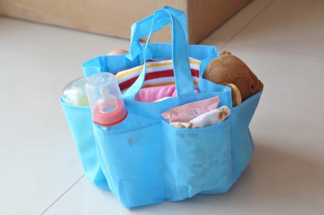 กระเป๋าช่องจัดระเบียบ แบ่งของใช้เด็ก แขวนรถเข็นคันเล็กได้