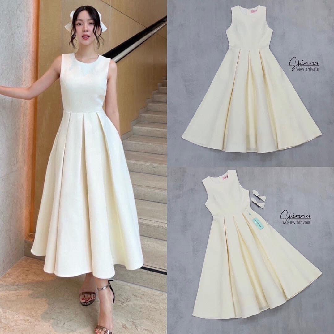 มิดิเดรสเนื้อผ้าสวยมีเทกเจอร์ ให้ลุคสวยหวานเซเลปสุดปัง ใส่สบาย สินค้าคุณภาพ (พร้อมส่ง)