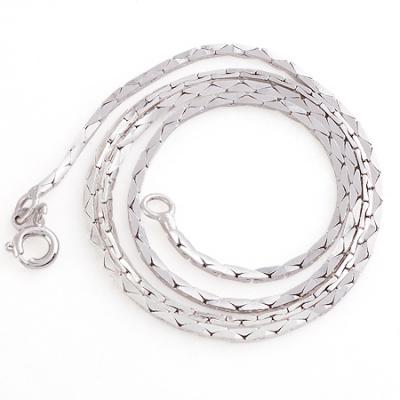 สร้อยคอลายสุดเก๋ ทองขาว 18K 46cm เส้นเล็กๆ สวยมาก