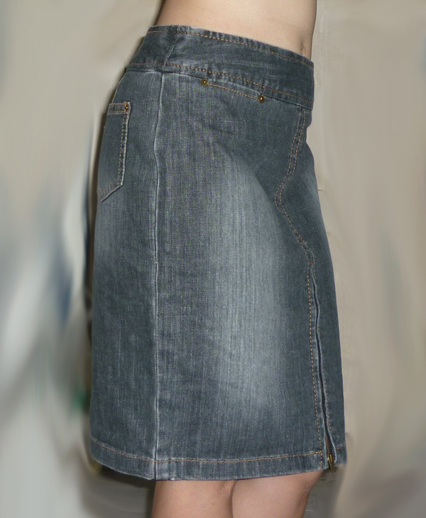 #1กระโปรงยีนส์เรียบหรูของ Uniqlo จากญี่ปุ่น 29-34-19.5