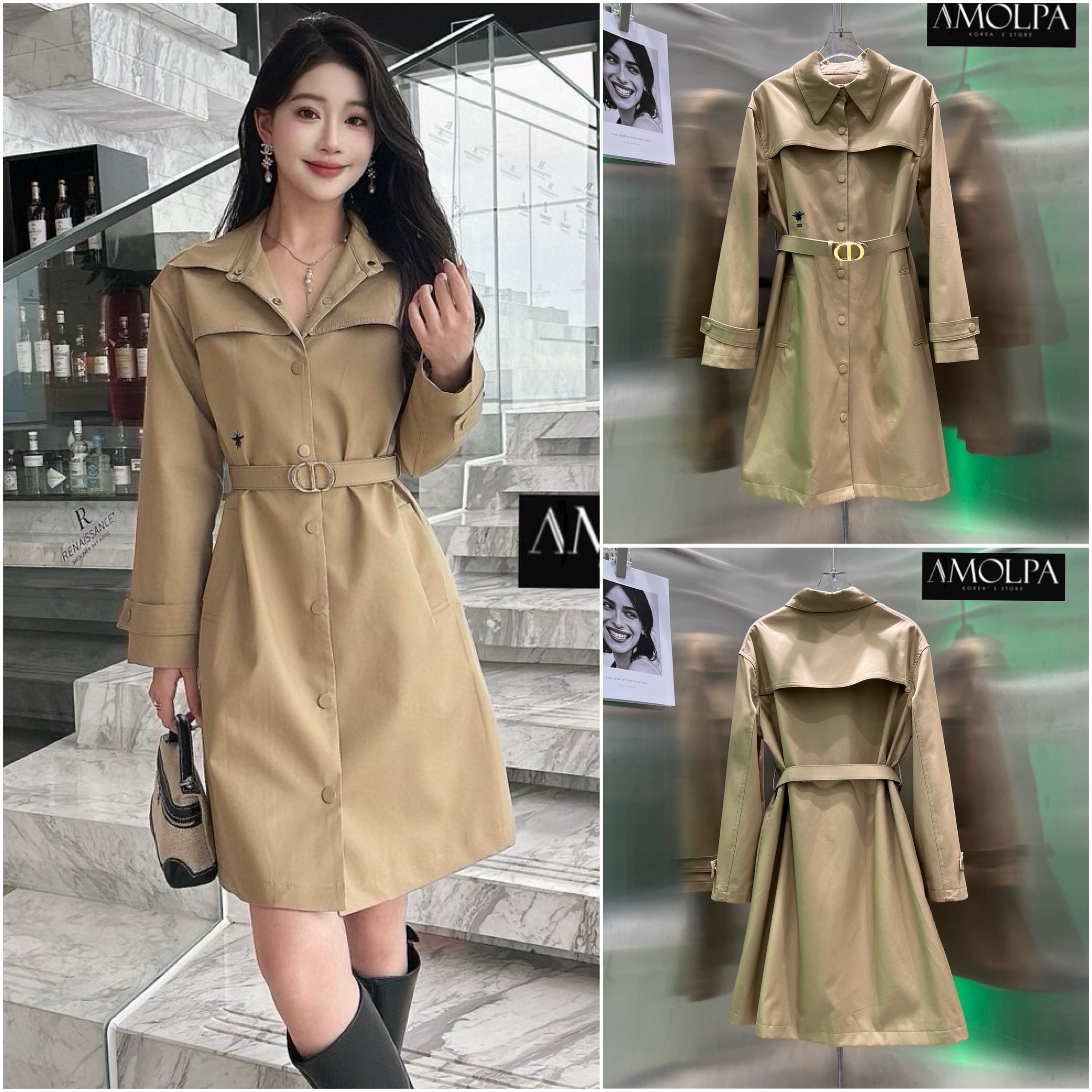 โค้ชตัวยาว LUXURY VIP TRENCH COAT CHRISTIAN DIOR SS24 งานHIEND สุดๆ ห้ามพลาด งานดีสุดๆ ค่ะ ใส่แล้วสวย หรู ไฮโซ มาก : สินค้าคุณภาพ (พร้อมส่ง)