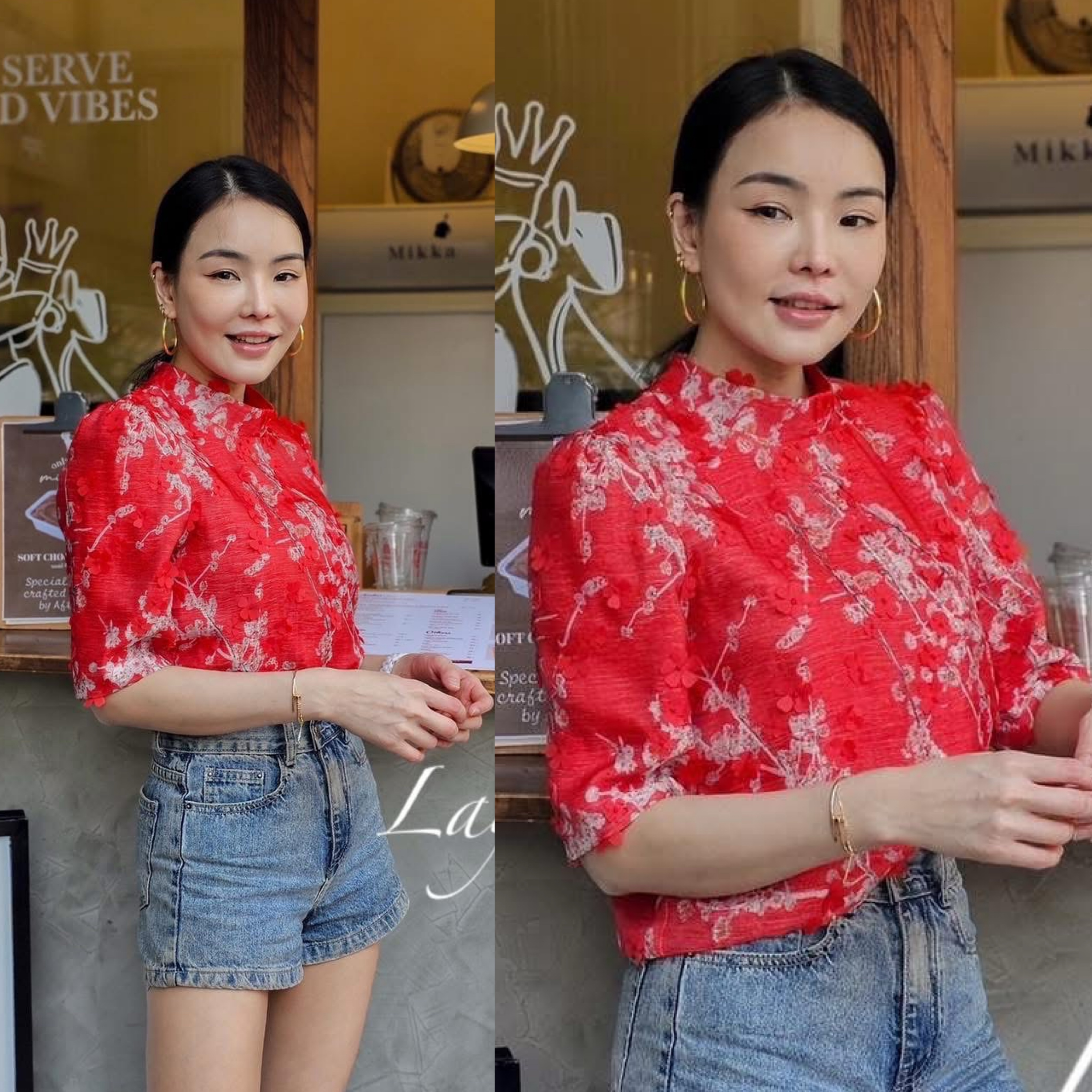 เสื้อครอปดอกไม้ 3D สีหวานมุ้งมิ้งมาก เนื้อผ้าเป็นซิลค์ผสมทอลายในตัว ทรงน่ารักคอปิด ใส่ปล่อยไม่เข้ารูป ความยาวกำลังดี งานสวยมีซับในในตัว ใส่สบาย : สินค้าคุณภาพ (พร้อมส่ง)