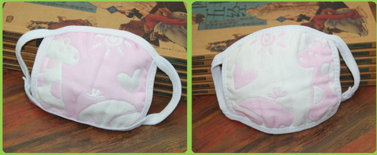 แมสผ้าเด็ก หน้ากากผ้าเด็กเล็ก 1-5 ขวบ ซักใช้ซ้ำได้ 100% Cotton ทอหนา 6 ชั้น หายใจไม่อึดอัด คละลาย