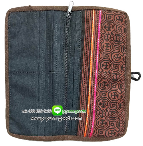 กระเป๋าสตางค์ผ้าชาวเขา กระเป๋าใบยาว