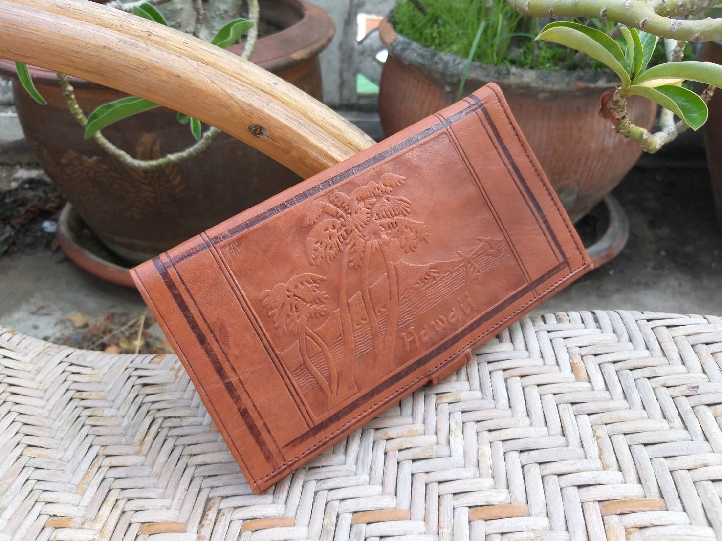 กระเป๋าสตางค์หนังแท้ จากฮาวาย(มือ1)