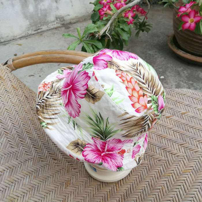 หมวกบักเก็ตลายฮาวาย ใส่ได้ 2 ด้าน สวยมาก