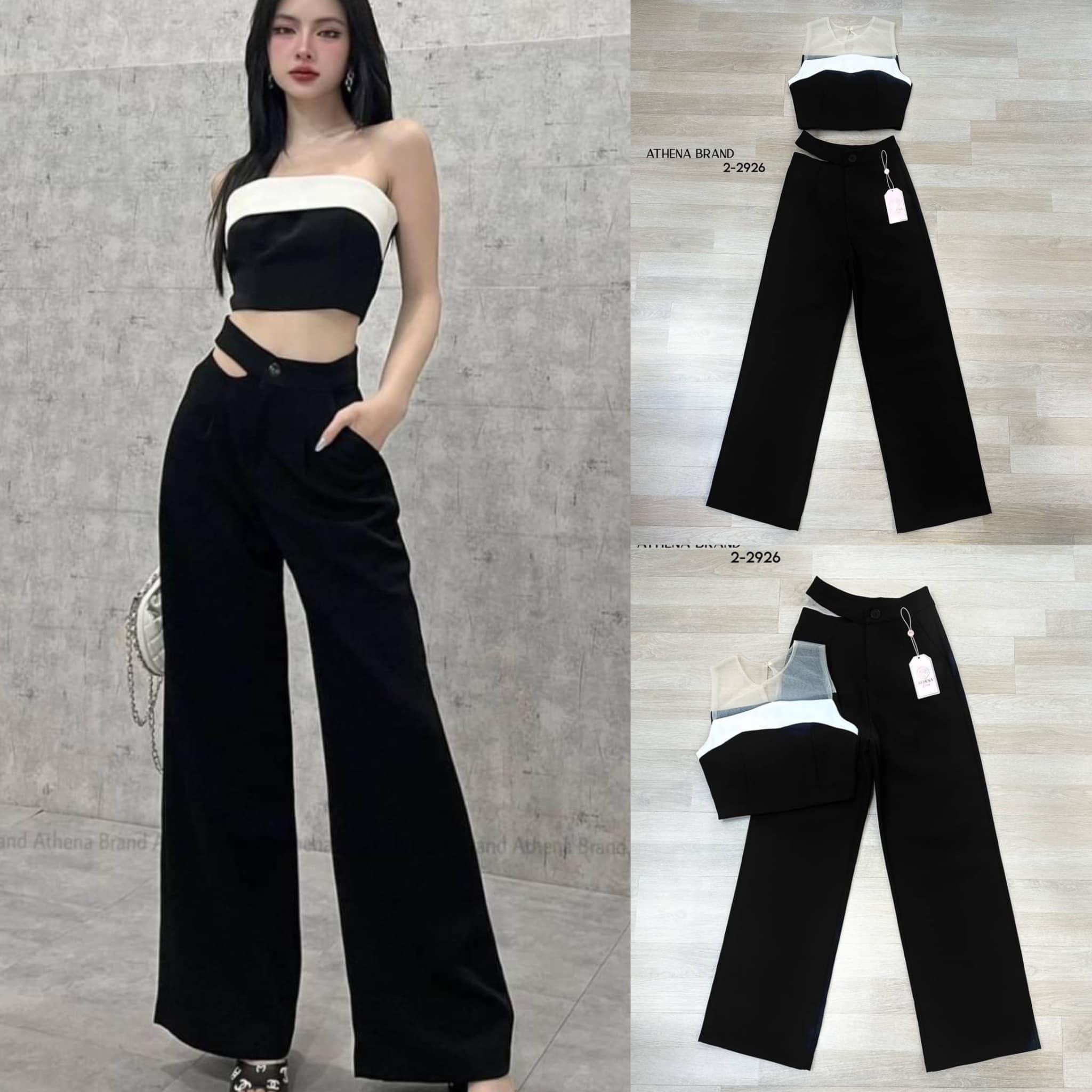 Set 2 ชิ้น เสื้อ+กางเกงขายาว ทรงสวย ใส่สบาย สินค้าคุณภาพ (พร้อมส่ง)