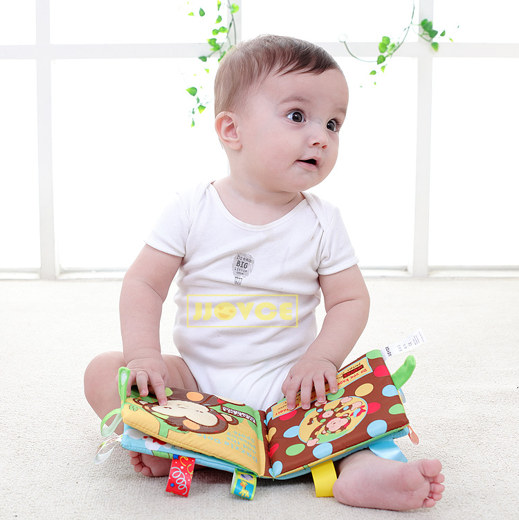 หนังสือนิทานผ้าภาษาอังกฤษริบบิ้นเสริมพัฒนาการเด็ก ชุดสัตว์น้อยแสนรัก JJOVCE