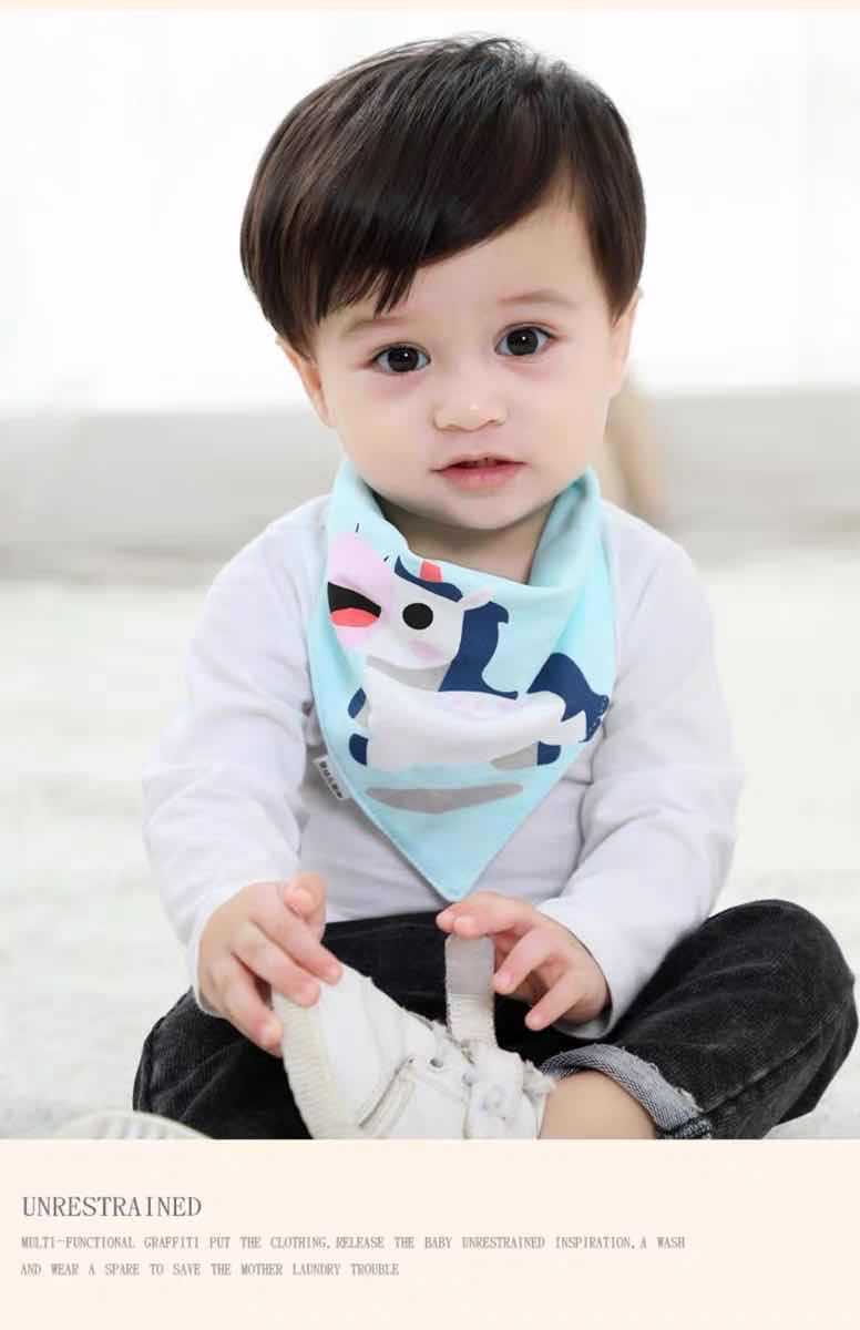 (ยกแพ็ค) ผ้ากันเปื้อนเด็กอ่อน ผ้าซับน้ำลายเด็ก สามเหลี่ยมสุด Cute หนา 3 Layer กันน้ำได้+ผ้าฝ้ายแท้