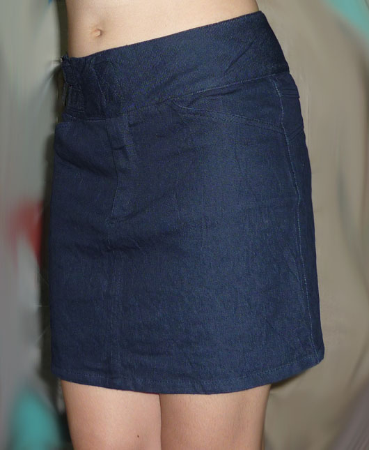 กระโปรงยีนส์เนื้อยืด ดีไซน์หวานๆ 27.5-36-14