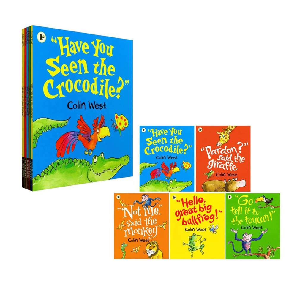 Colin West : 5 Books Collection : Toucan + Giraffe + Monkey + Bullfrog + Crocodile เซตนิทานภาพของ คอลิน เวสต์ 5 เล่ม