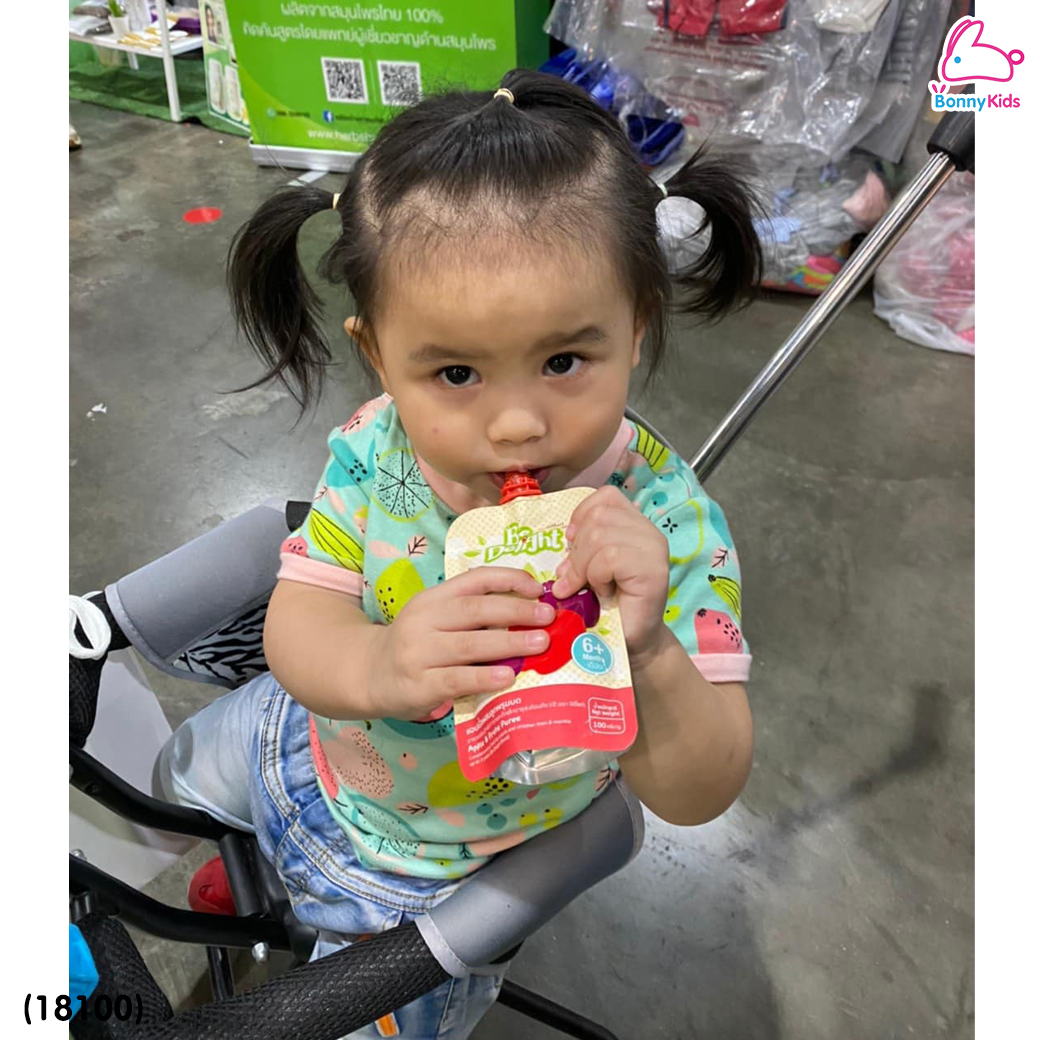 (18100) Be Delight (บีดีไลท์) อาหารเสริมสำหรับเด็ก สูตรแอปเปิ้ลผสมลูกพรุนบด (สำหรับเด็ก 6 เดือนขึ้นไป)