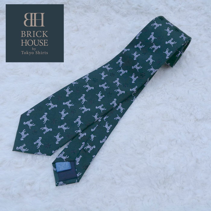 เนคไท BRICK HOUSE Silk Tie ลายหมาน่ารักมาก