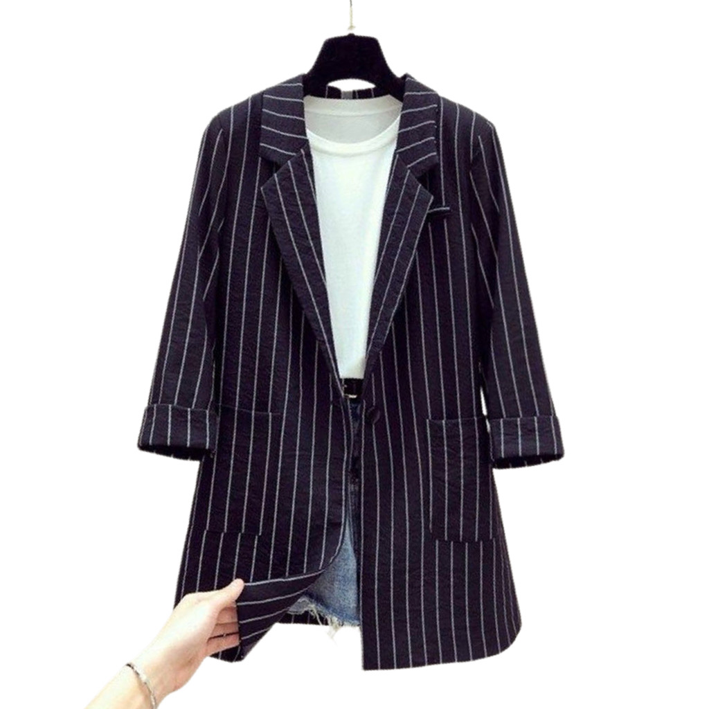 เสื้อคลุมเบลเซอร์สาวอวบ อก 44-48 นิ้ว ผู้หญิงไซส์ใหญ่ เสื้อคลุมไซส์ใหญ่ FF0304BL