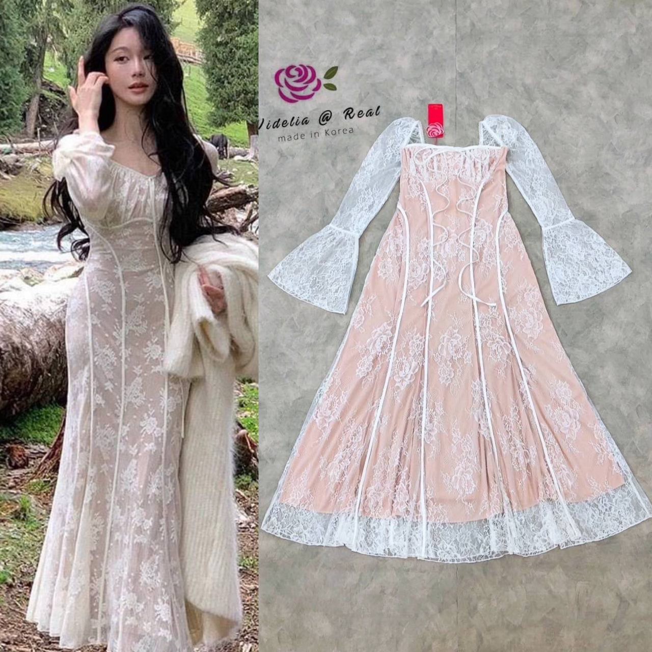 เดรสยาวตัวสวยสุด Sexy ผ้าลูกไม้ แพทเทิ้ลสวยเนี๊ยบสุดๆ คัตติ้งสวย ช่วงอกเป็นทรงสวย เย็บแถบเป็นริ้วสวย ซิป ยาวด้านหลัง ใส่สบาย สินค้าคุณภาพ (พร้อมส่ง)