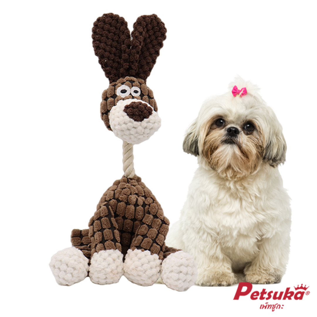 ตุ๊กตาสุนัข Petsuka ของเล่นสัตว์เลี้ยง มีเสียง