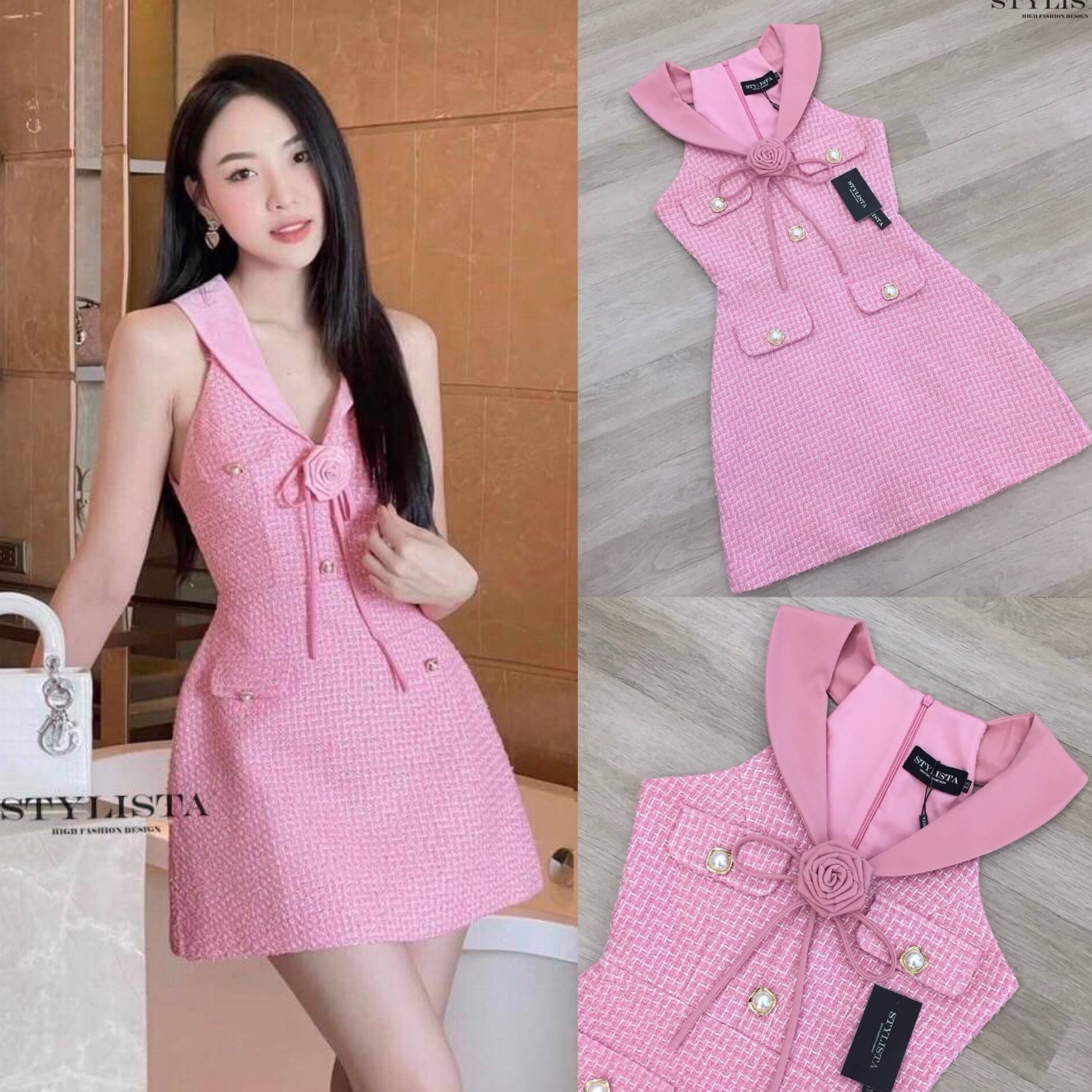 เดรสทรงพอดีตัว คอปกใส่สวยน่ารักมาก ต้องมีติดตู้ไว้เลย แพลตเทินดีงาม ใส่สวยเปะสุดๆ ใส่สบาย สินค้าคุณภาพ (พร้อมส่ง)