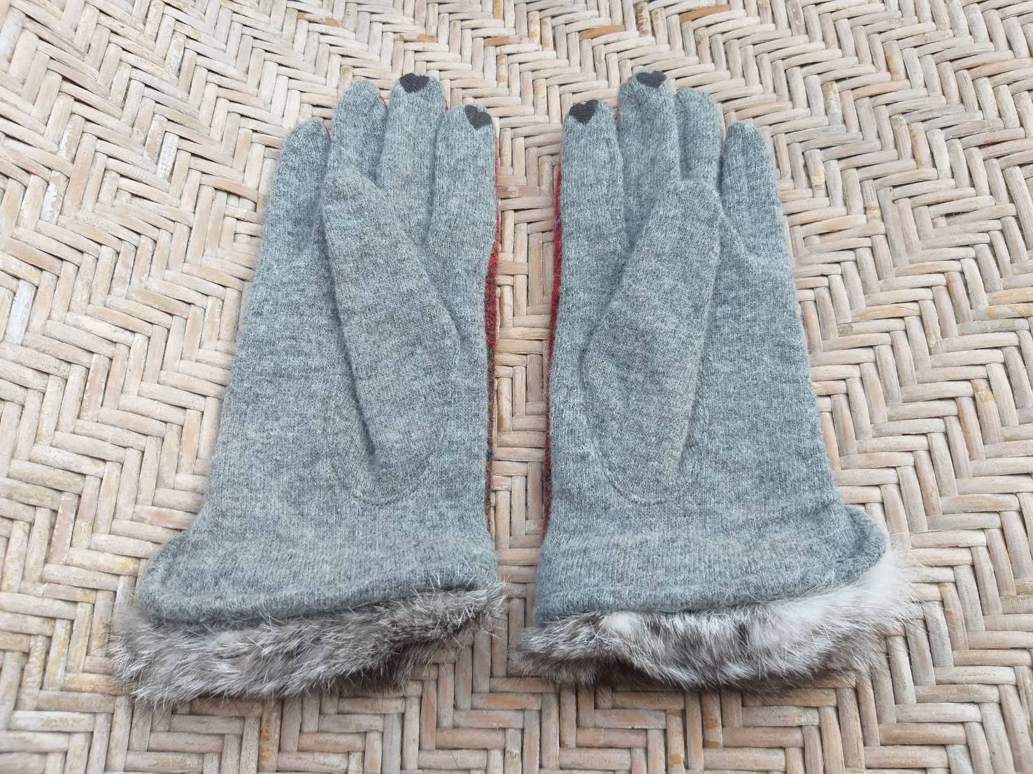 ถุงมือขนสัตว์ HarrisTweed ไซด์ S (ของใหม่)