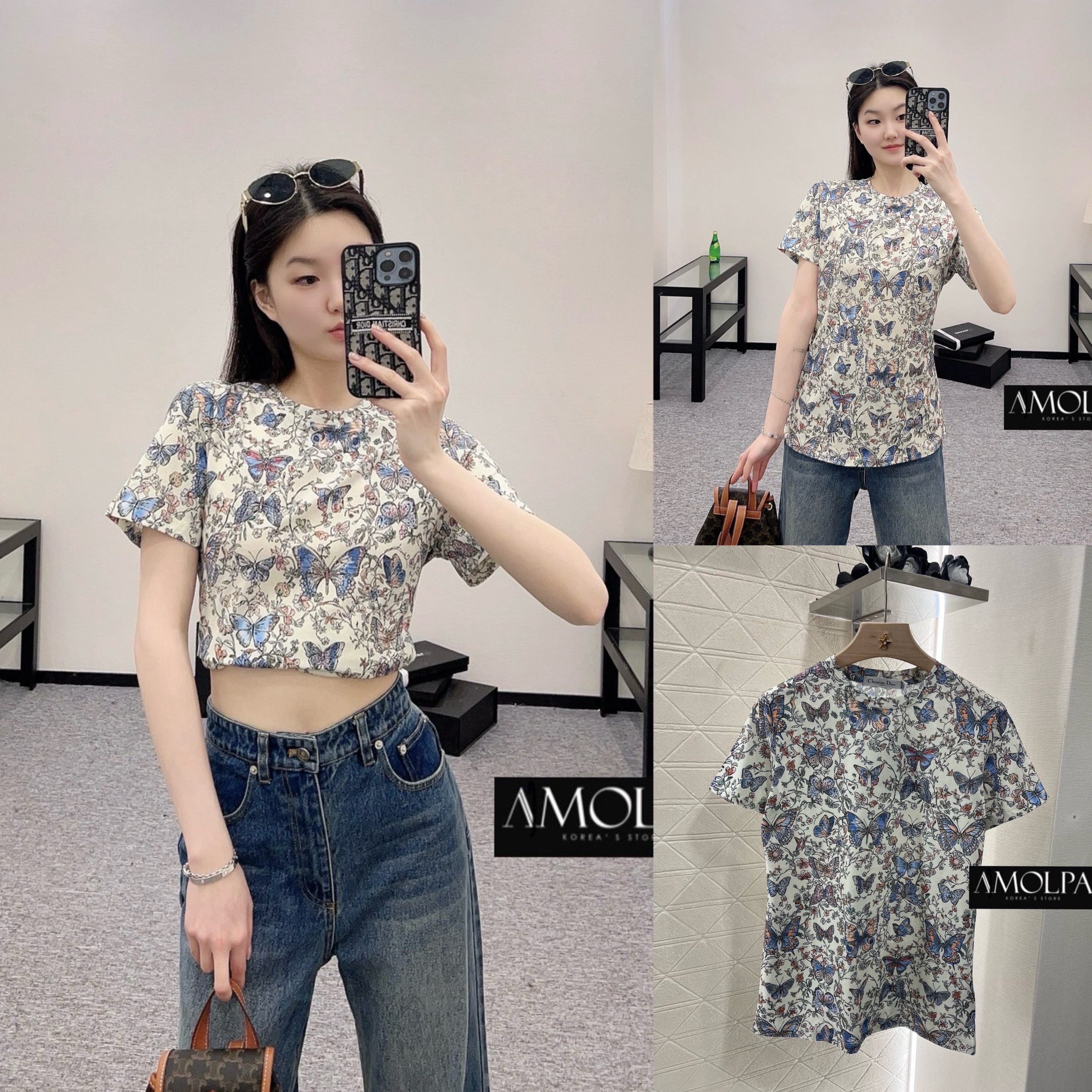 เสื้อยืด CD ลายผีเสื้อ สวยเด่น ลายใหม่ชนช๊อปป ใส่สบาย : สินค้าคุณภาพ (พร้อมส่ง)