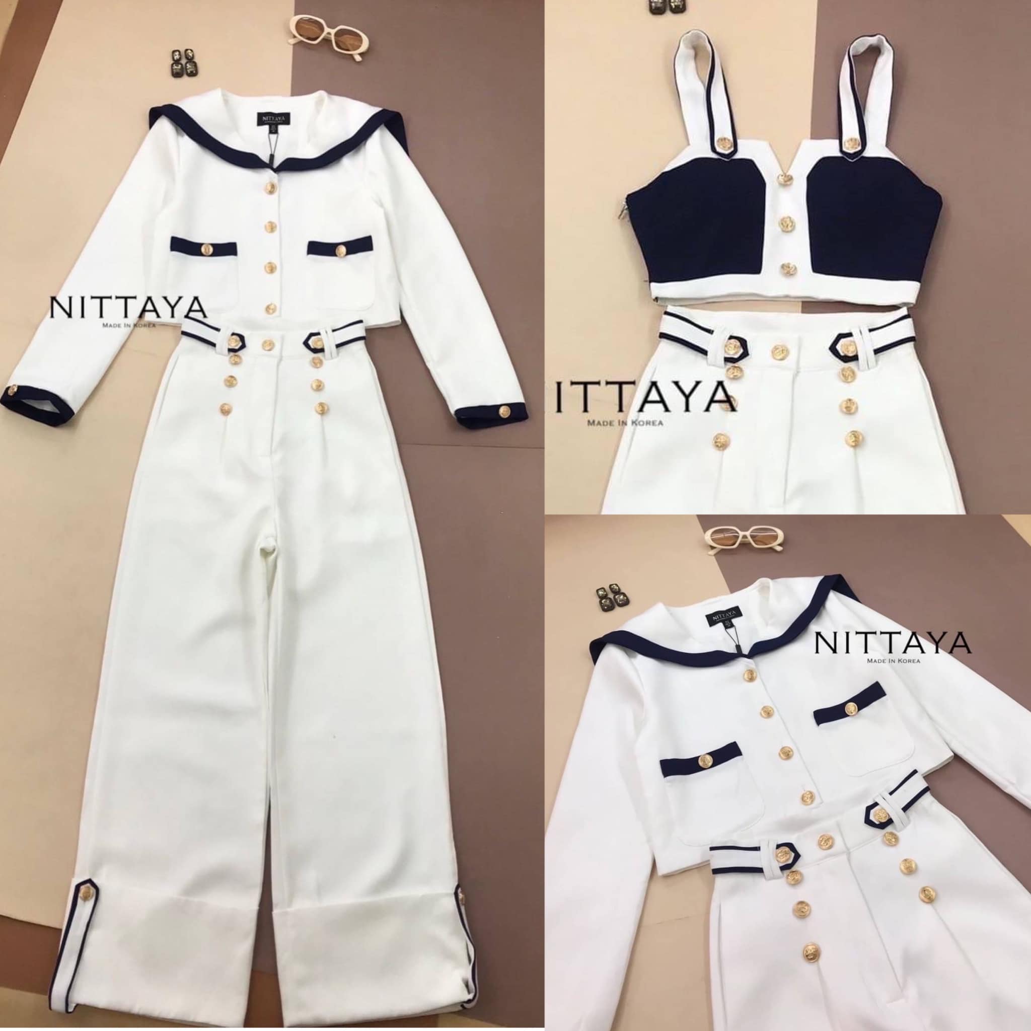 เซตเสื้อ+สายเดี่ยว+กางเกงขายาว รุ่นนี้มีมาทั้งหมด 3ชิ้น งานจริงผ้าดีเวอร์ สินค้าคุณภาพ (พร้อมส่ง)