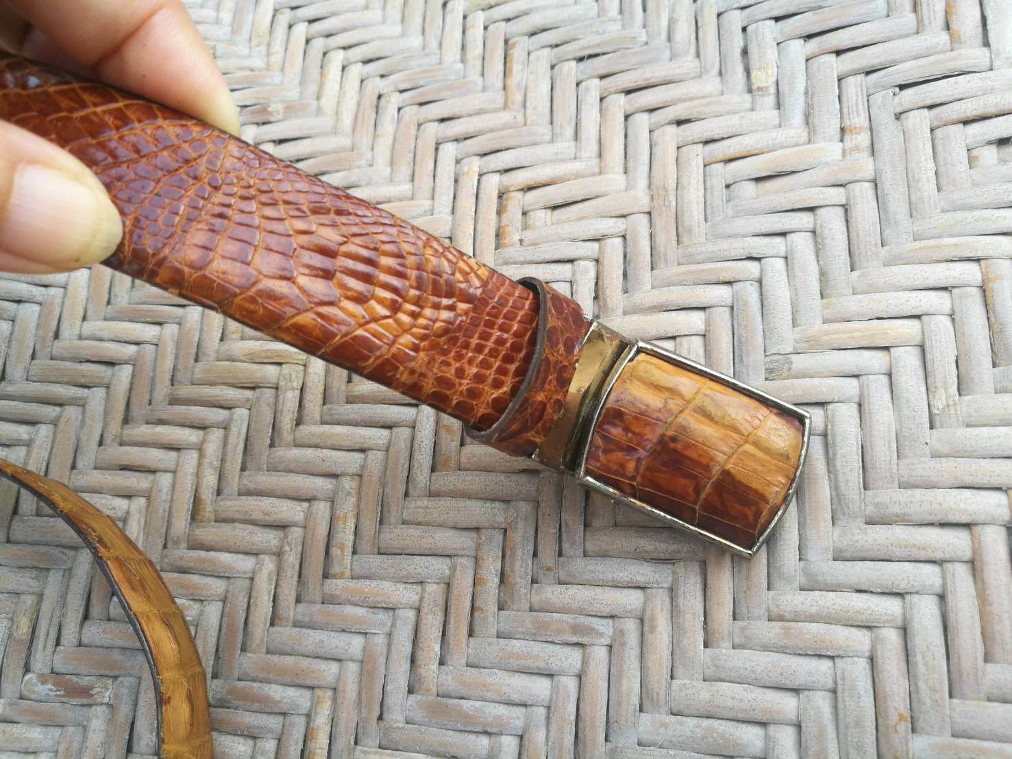 เข็มขัดหนังจรเข้แท้