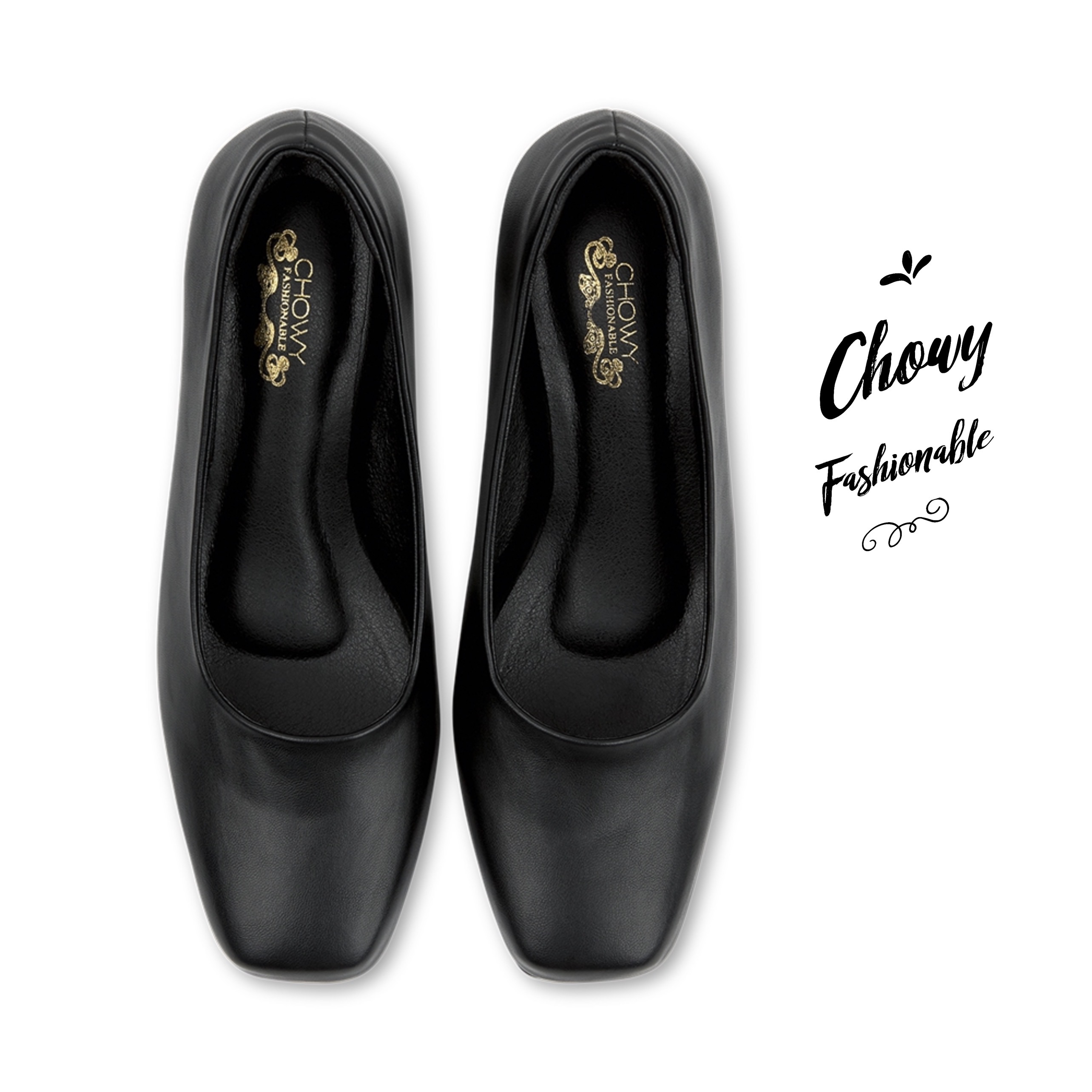 รองเท้าไซส์ใหญ่ 37-50 คัชชูส้นหนังแท้ คัชชูเตี้ยหัวตัด ใส่ออกงาน รับปริญญาไซส์ใหญ่ คัชชูสีดำทางการ รองเท้าสุภาพทางการ CH0157BL