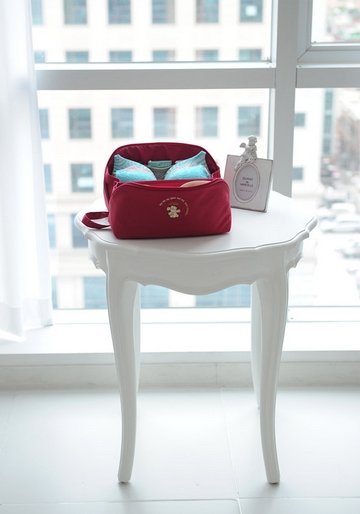 กระเป๋าใส่ชุดชั้นใน กางเกงชั้นใน ขนาดใหญ่พิเศษ แบ่งช่องสองด้าน ใส่ได้หลายตัว มี 4 สี 4 ลาย