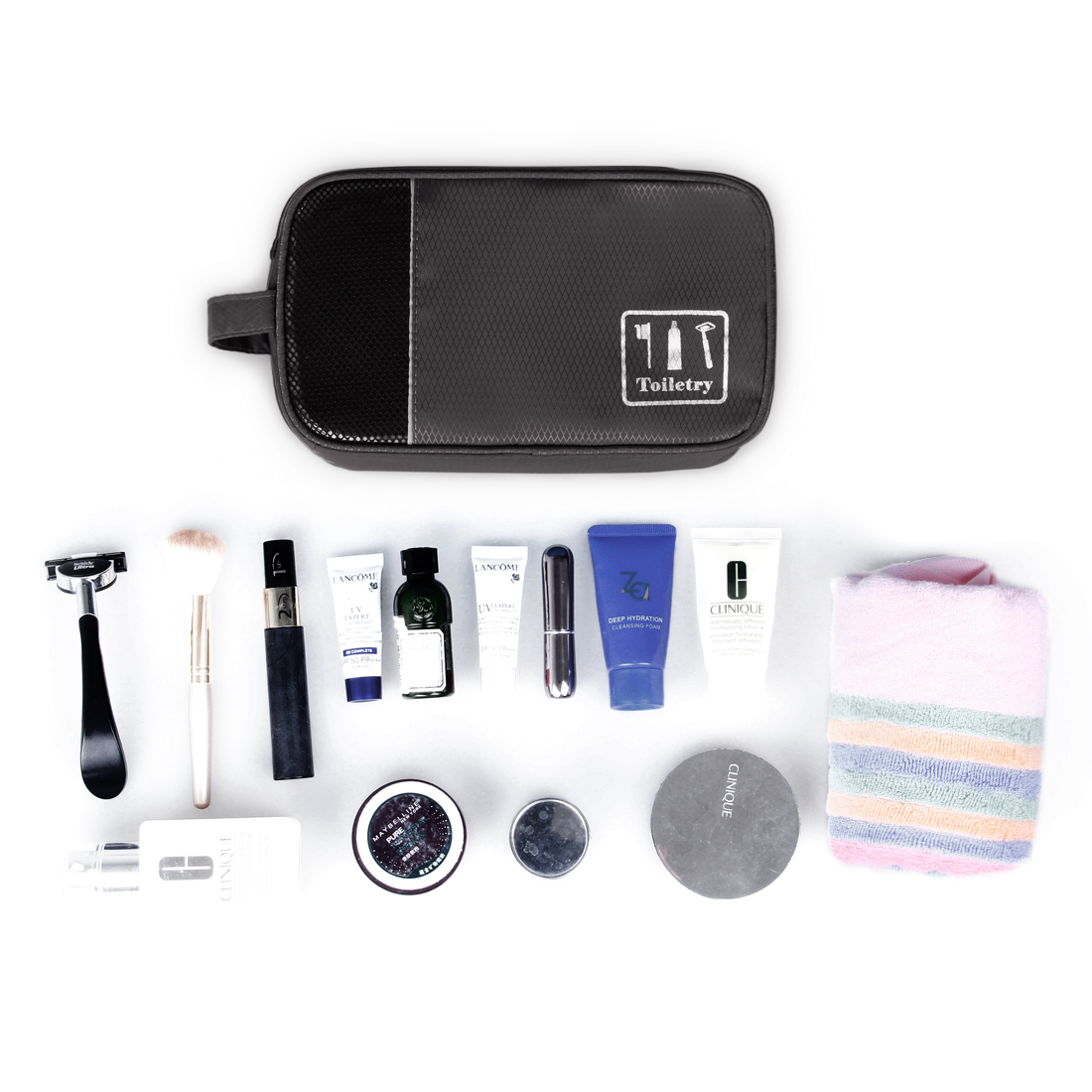 Bagsmart กระเป๋าจัดระเบียบเดินทาง 4 ใบ กันน้ำ พกพาสะดวก ใส่เสื้อผ้า, อุปกรณ์ไอที, อุปกรณ์น้ำ และรองเท้า (Black)