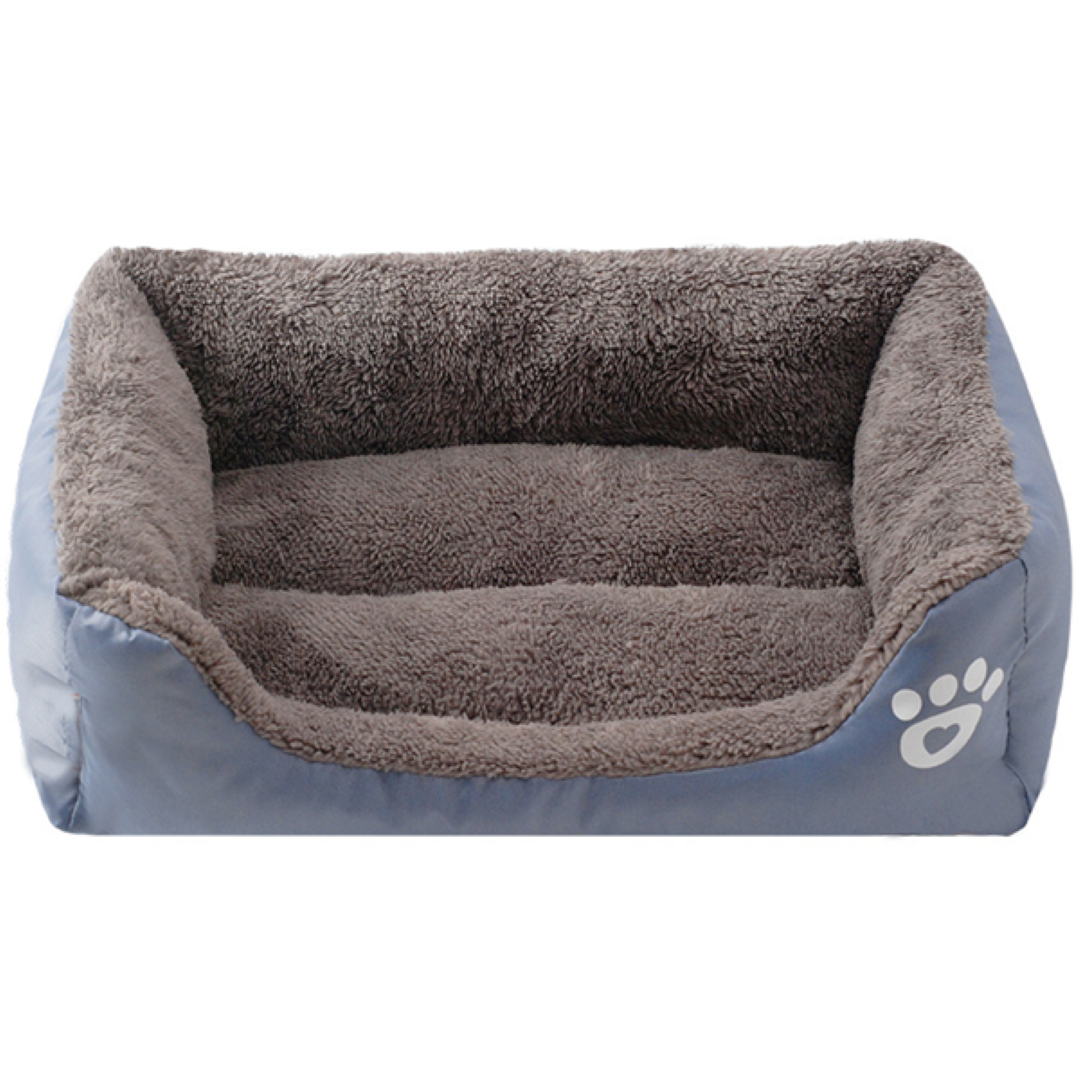 ที่นอนสัตว์เลี้ยง Petsuka รูปทรงสี่เหลี่ยมหนานุ่ม สีเทา