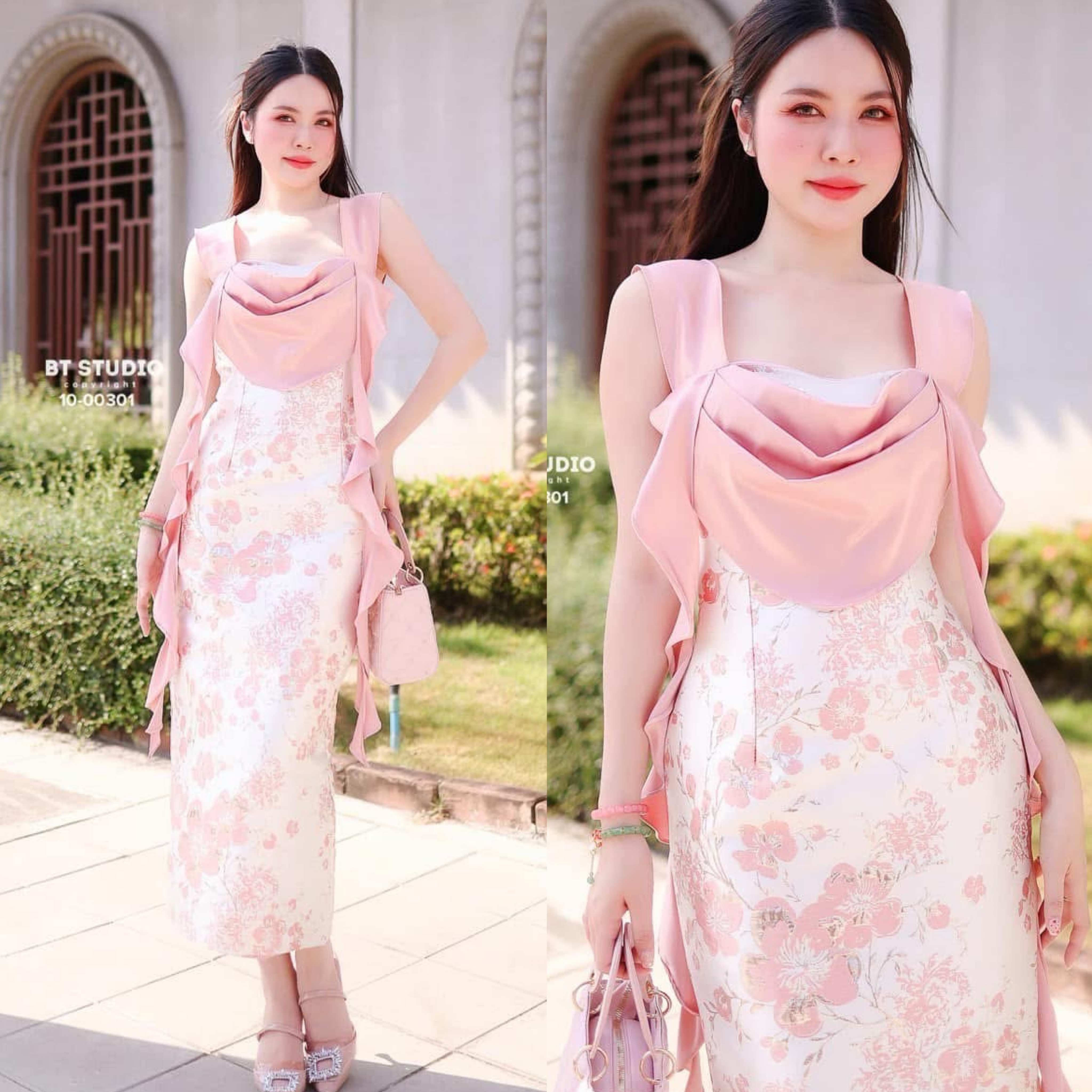 เดรสยาวออกงานแต่งสายเดี่ยวเนื้อผ้าซาตินแต่งคอถ่วงเป็นรูปหัวใจแต่งระบายชายทั้งสองข้าง งานผ้าทอลายแจ๊คกาด ผ่าหลัง งานสวยเนื้อผ้าดีมีซับใน มีซิปหลังค่ะ ใส่สบาย : สินค้าคุณภาพ (พร้อมส่ง)