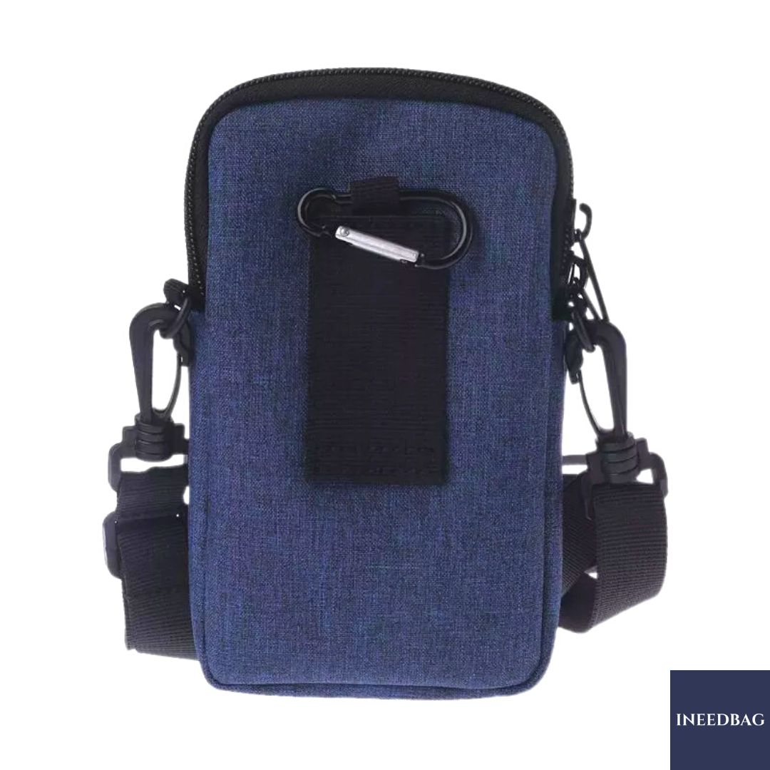 กระเป๋าสะพายคาดลำตัว กระเป๋าสะพายไหล่ กระเป๋าใส่โทรศัพท์มือถือ สายยาวปรับระดับ-ถอดจากตัวกระเป๋าได้ กระเป๋าเกี่ยวกับเข็มขัดได้ มี 3 สีให้เลือก