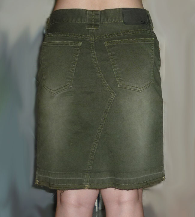 กระโปรงยีนส์ X-girl Made in Japan สวยมาก 31-37-19.5