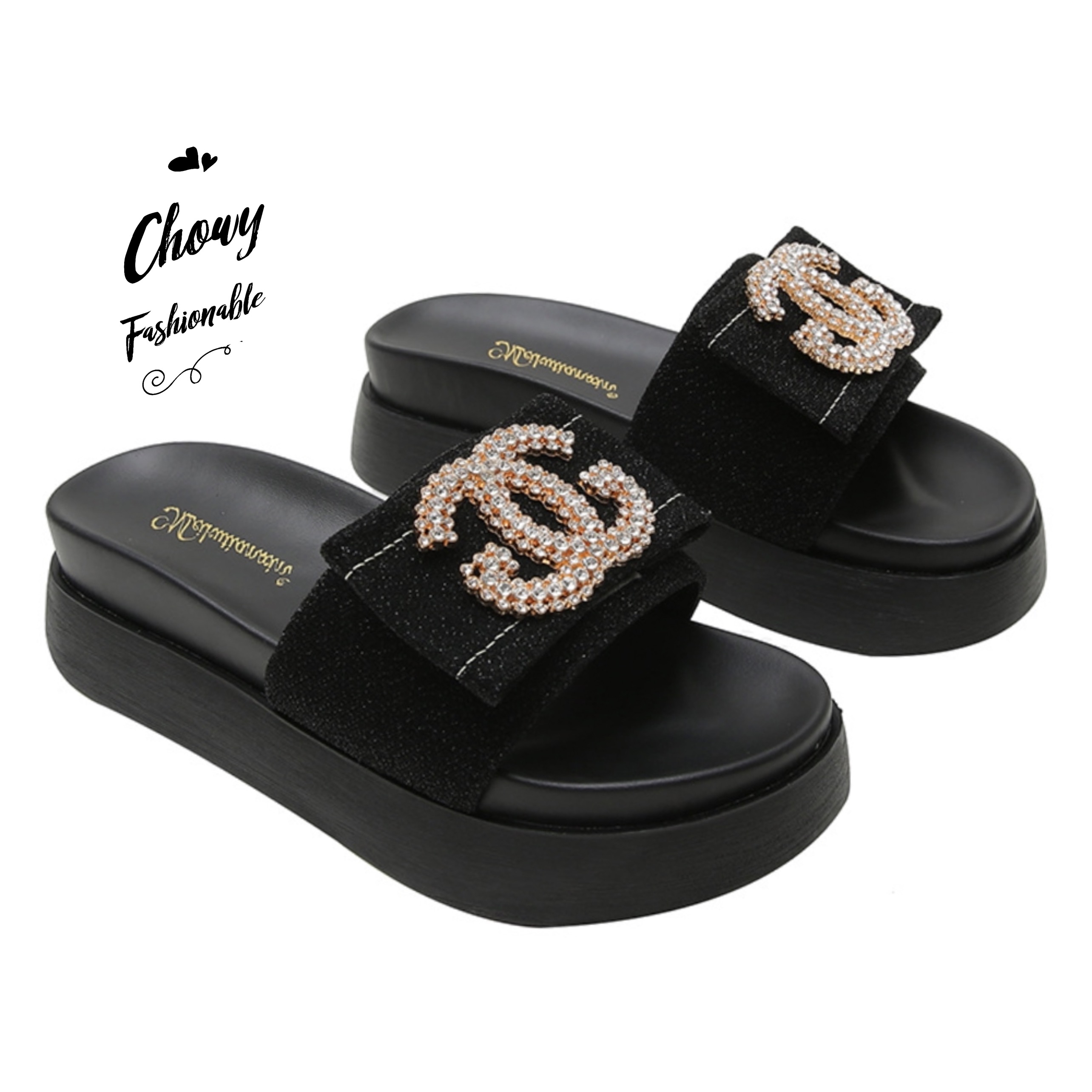 รองเท้าไซส์ใหญ่ 43-44 แตะไซส์ใหญ่ พื้น PU หนา 4 ซม งานเกาหลี CHOWY KR0976