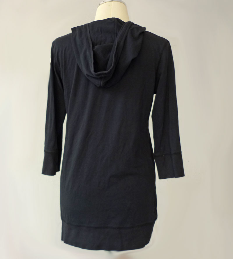 เสื้อฮู้ดตัวยาว สีดำ Uniqlo SzM