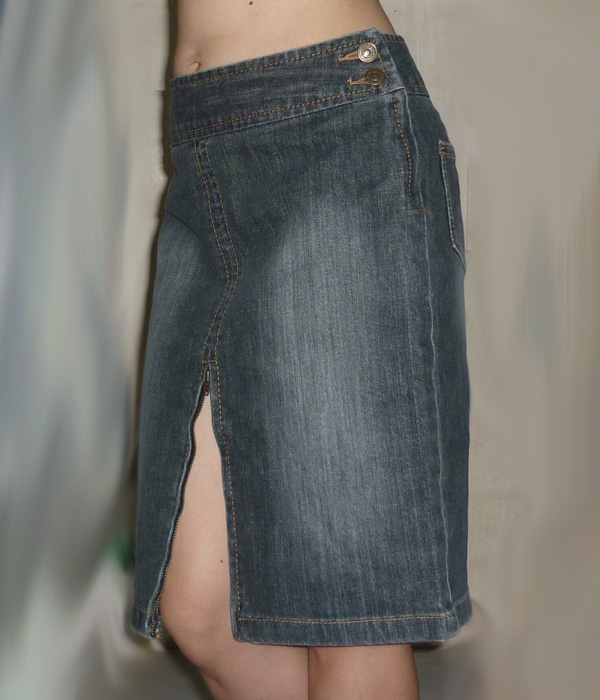 #1กระโปรงยีนส์เรียบหรูของ Uniqlo จากญี่ปุ่น 29-34-19.5