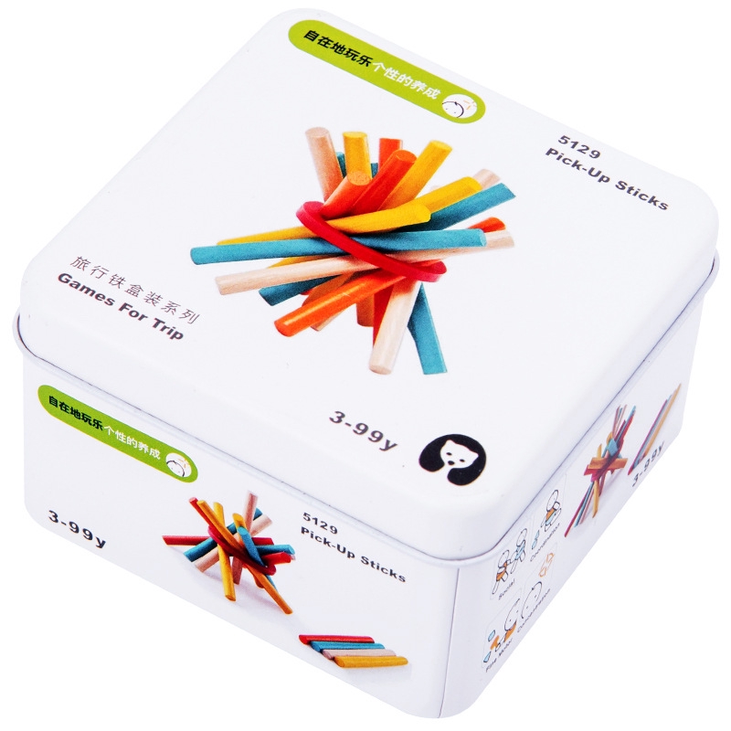 กล่องกิจกรรม Games For Trip ของเล่นไม้เด็ก ในกล่องเหล็กสำหรับเดินทาง