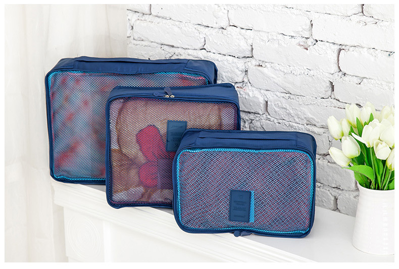 Diniwell Travel Receive Bag กระเป๋าจัดระเบียบเดินทาง 6 ใบ แบ่งใส่เสื้อผ้า กางเกง ชุดชั้นใน กางเกงใน อุปกรณ์ไอที ผลิตจากวัสดุกันน้ำคุณภาพดี มี 9 สีให้เลือก