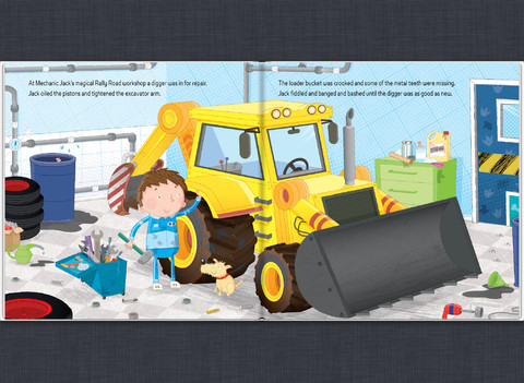 Jack's Mega Machine : The Dinosaur Digger หนังสือนิทานพร้อมโมเดลกระดาษ เครื่องยนต์ยักษ์ของแจ๊ค