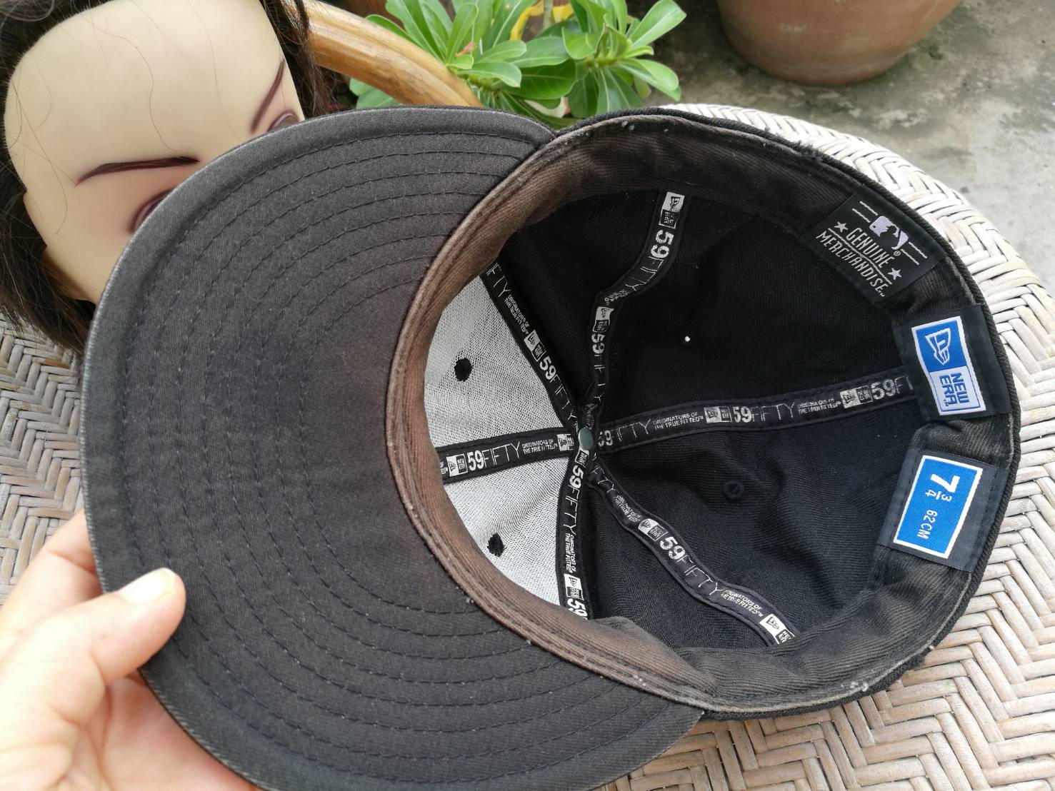 หมวกแก๊ปสีดำ NY NEW ERA ไซด์ใหญ่ 62cm