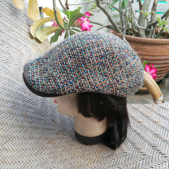 หมวกติงลี่ หมวกแฟลตแค็ป ไหมพรมสวยมาก 60-62cm