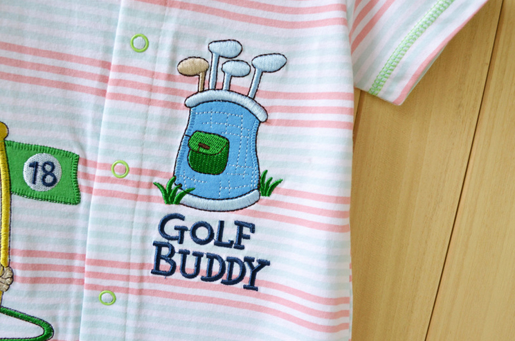 จั๊มสูทเด็ก Kalawa แขนสั้นกระดุมหน้าลายหมี Size 18 M