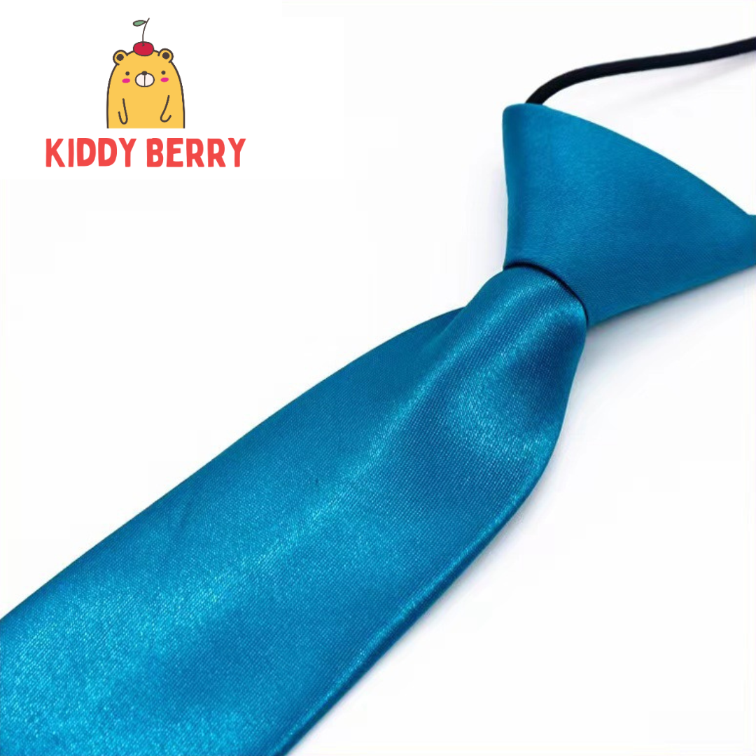 เนคไทเด็ก เนกไทเด็กสำเร็จรูป ผ้าซาติน สวมใส่ง่าย สำหรับเด็กวัย 1-12 ปี