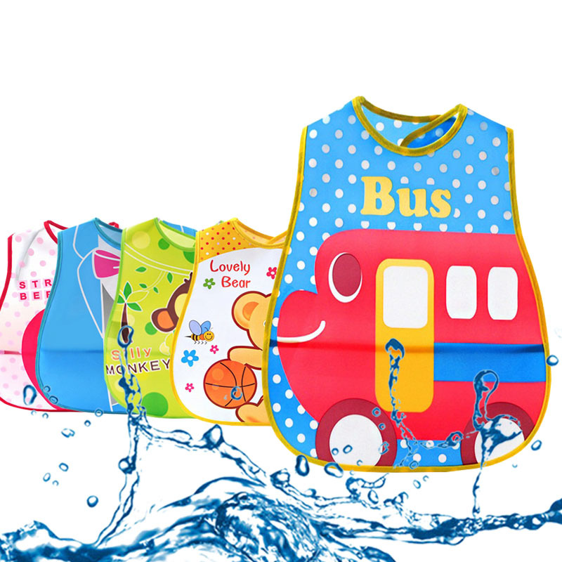 NanaBaby ผ้ากันเปื้อนกินข้าว กันน้ำ PEVA สำหรับเด็กเล็ก 0-3 ขวบ มีช่องรองเศษอาหาร