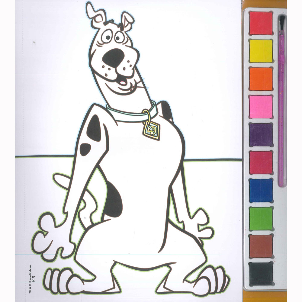 Scooby Doo - Poster Painting Book สกูปีดู หนังสือโปสเตอร์ระบายสี พร้อมสีและพู่กัน