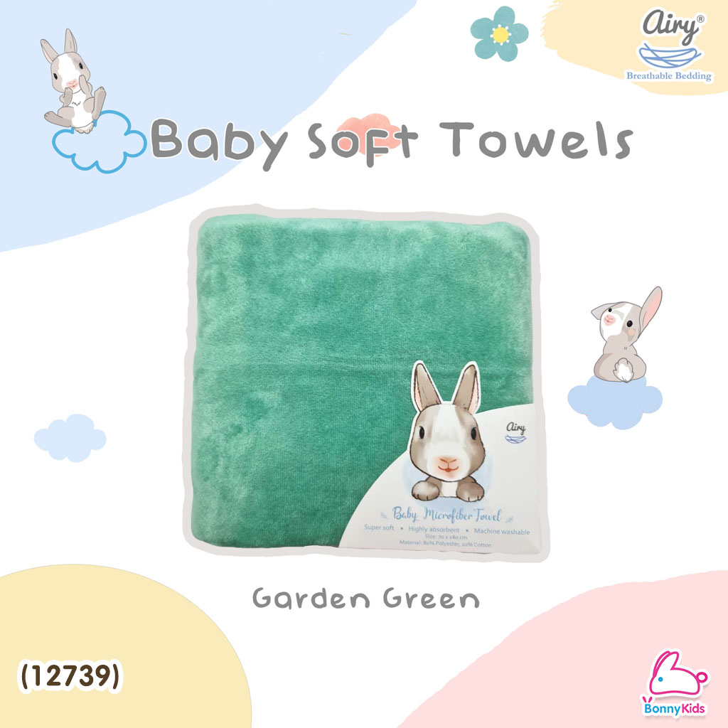 (12739) Airy (แอร์รี่) Baby Soft Towelsผ้าเช็ดตัวไมโครไฟเบอร์ ขนาด70*140cm.