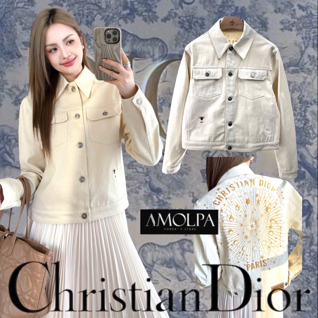 JACKET CD DENIM 1:1 HI-END ตัวเสื้อเป็นเสื้อJACKETยีนส์ ผ้ายีนส์แท้100% มา งานสวยม๊ากกก ใส่แล้ว สวยหรู ดูแพง ใส่สบาย : สินค้าคุณภาพ (พร้อมส่ง)