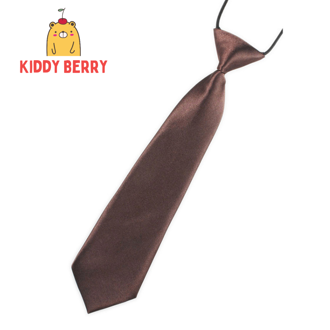 เนคไทเด็ก เนกไทเด็กสำเร็จรูป ผ้าซาติน สวมใส่ง่าย สำหรับเด็กวัย 1-12 ปี